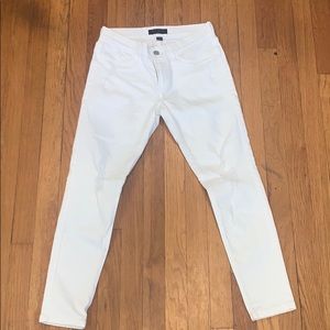 Banana Republic white skinny jeans